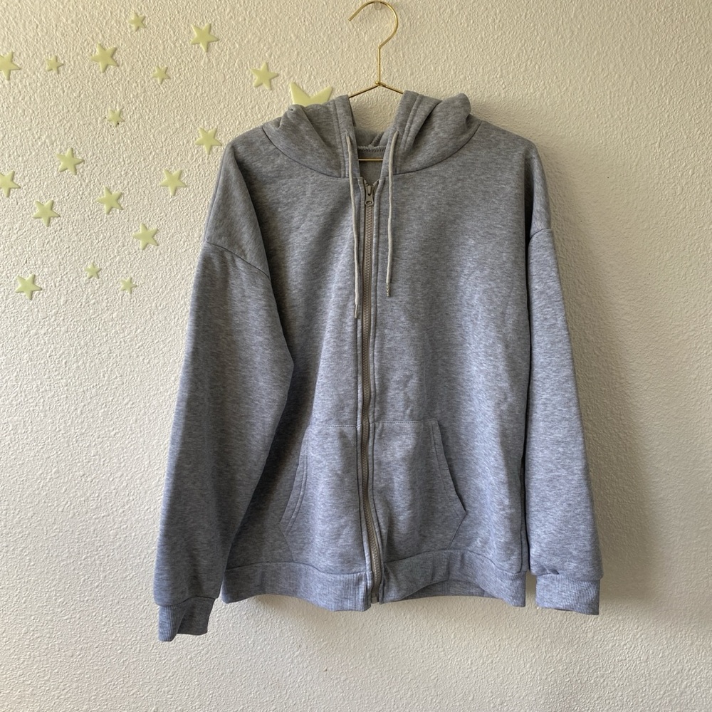 Gray Zip-Up Hoodie